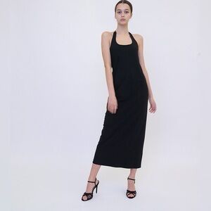 Georgia Alice Long Black Halter Dress Sofia Halter Dress Black NWT